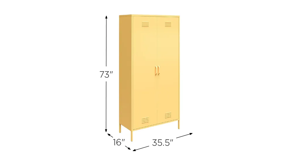Novogratz Cache Tall Two Door Metal Locker Cabinet Dimensions