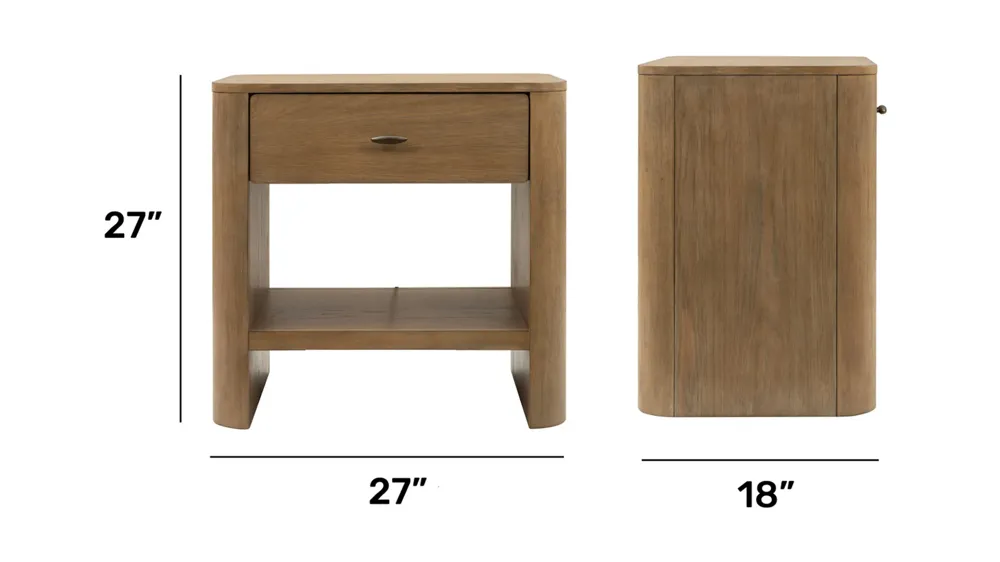 Normandy Open Nightstand Dimensions