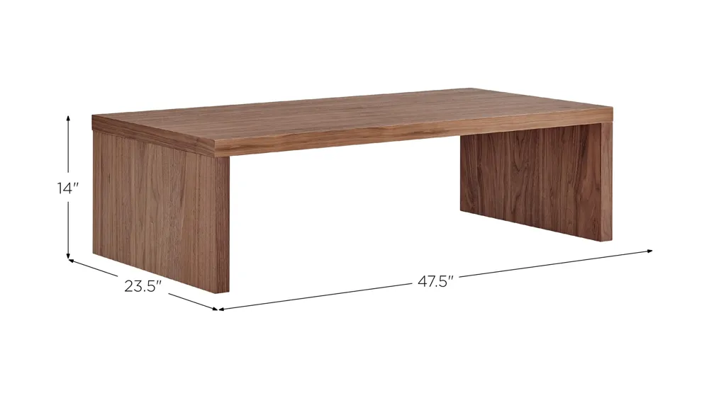 Abby 48" Coffee Table Dimensions