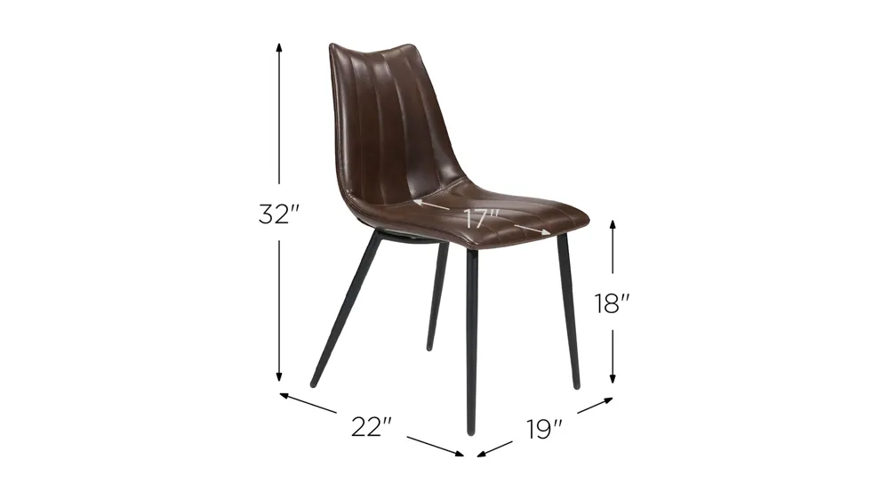 Norwich Dining Chair: Set of 2 Dimensions