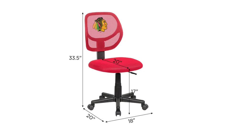 NHL Armless Task Chair Dimensions