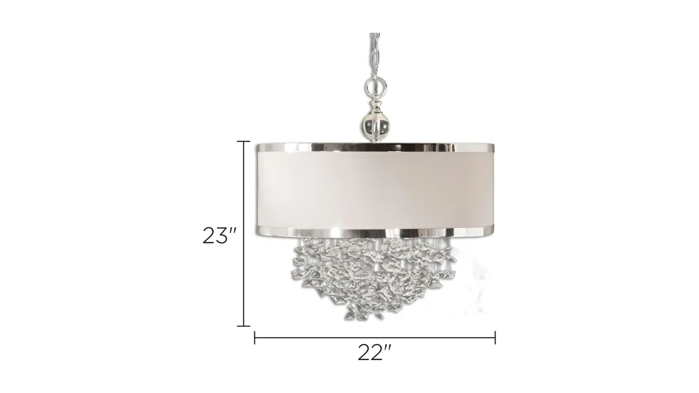 Fascination Silken Drum Pendant Light Dimensions