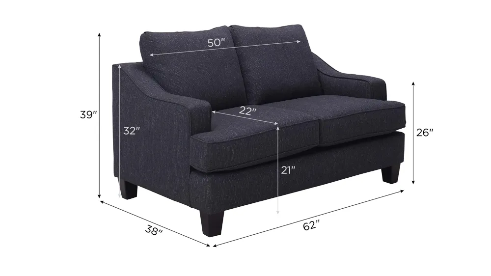 Bailey Loveseat Dimensions