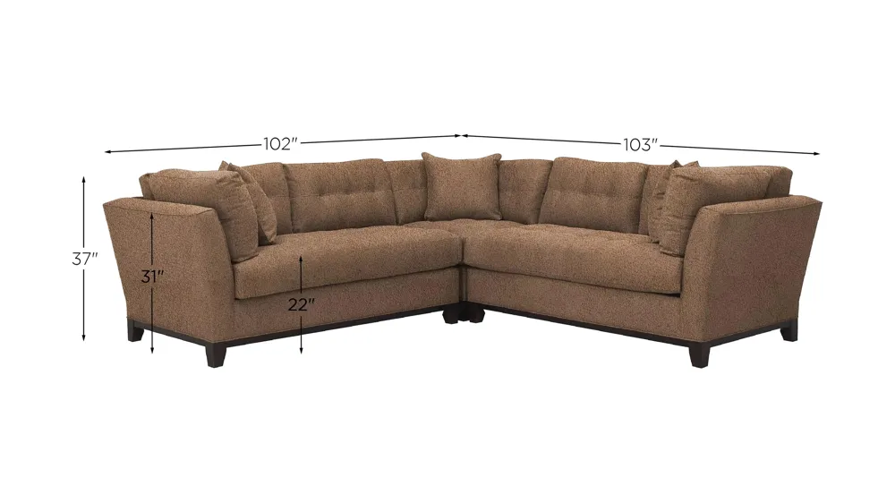 Cityscape 2-pc. Sectional Dimensions