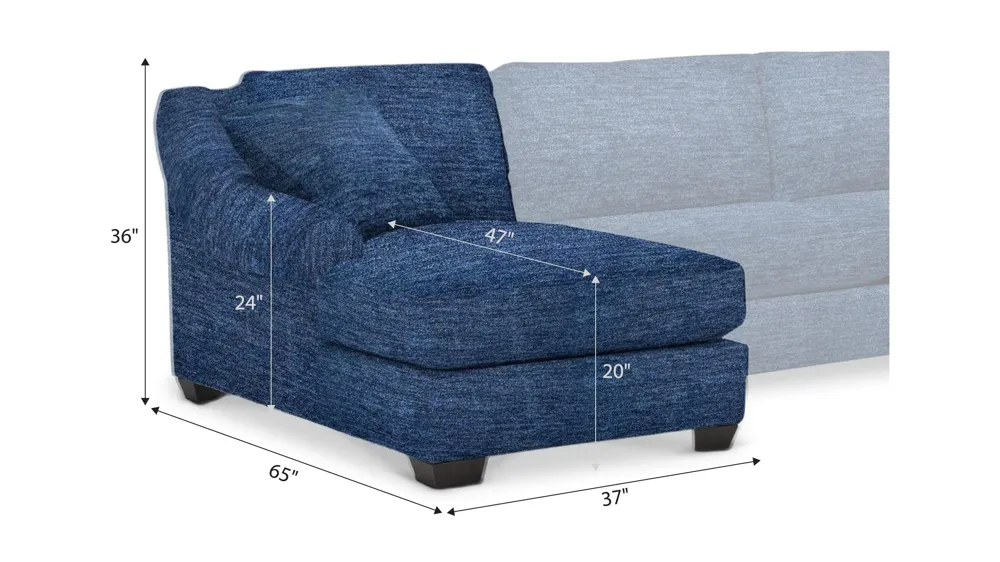 Thatcher Left Arm Facing Chaise Dimensions