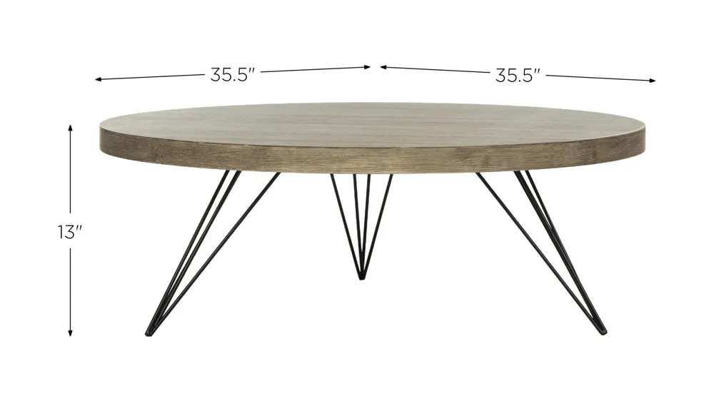 Nolen Round CoffeeTable Dimensions