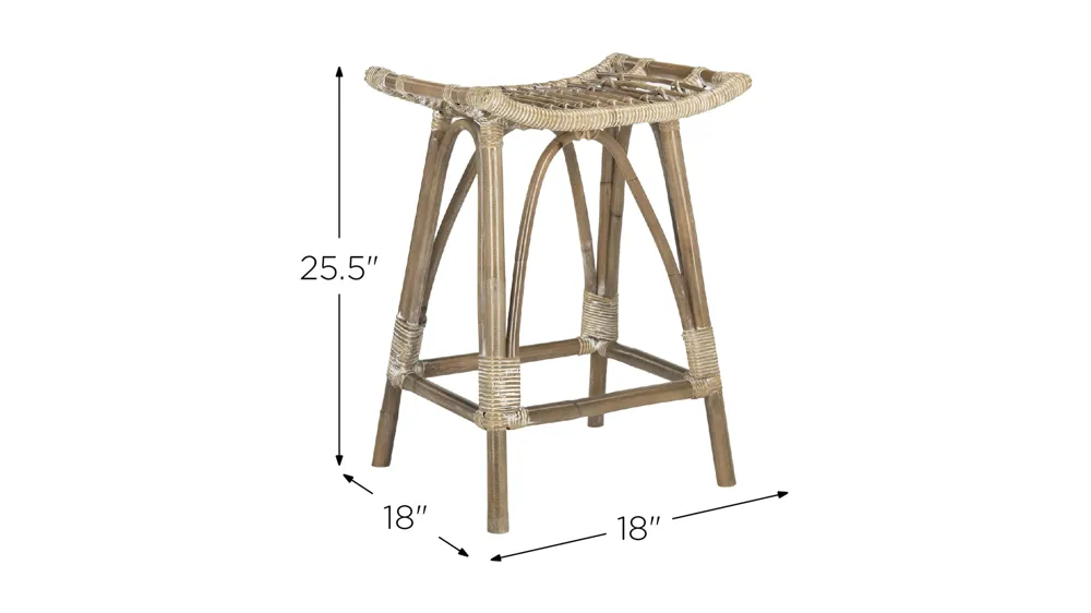Emery Rattan Counter Stool Dimensions