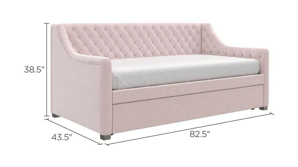 Little Seeds Monarch Hill Ambrosia Upholstered Daybed and Trundle Dimensions