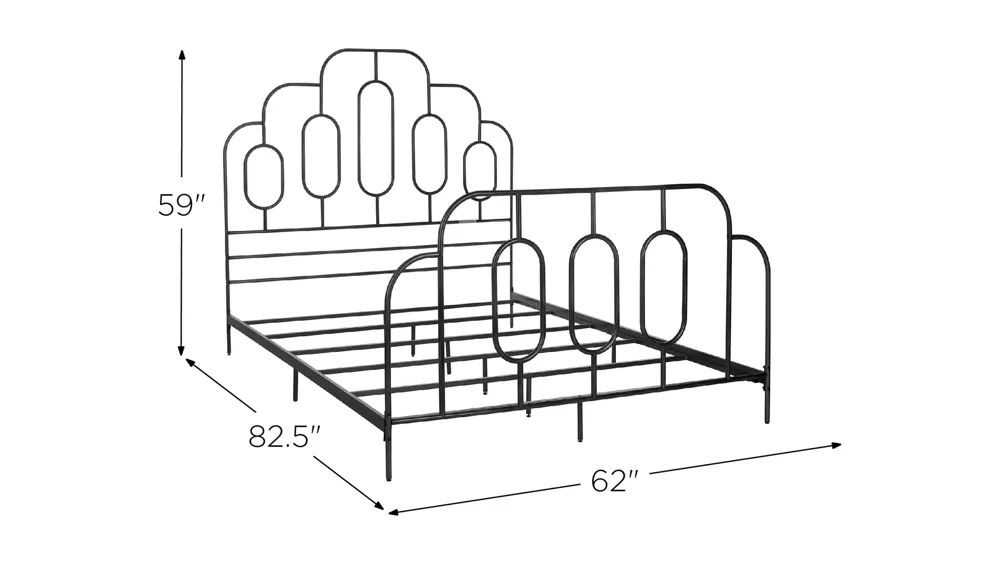 Paloma Metal Bed Dimensions