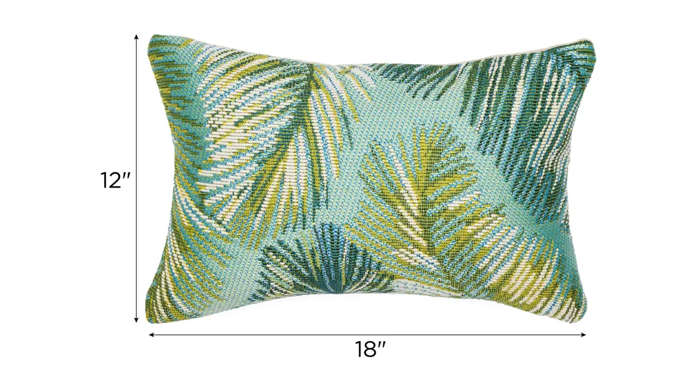 Marina Palm Border Indoor/Outdoor Pillow Dimensions