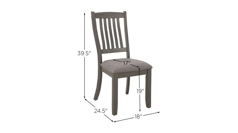 Maple Ridge Dining Chair Dimensions