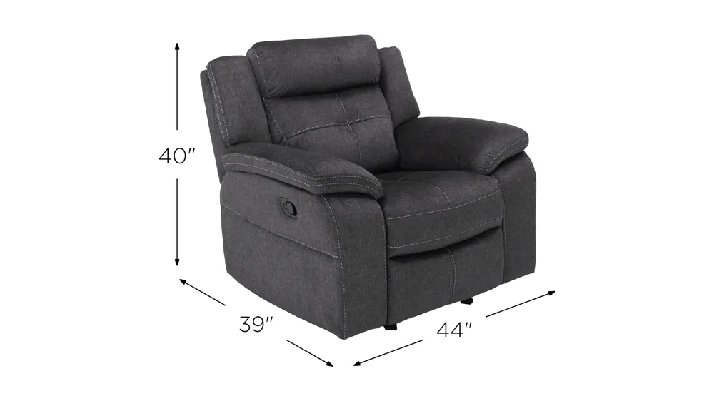 Lugano Microfiber Glider Rocker Recliner Dimensions