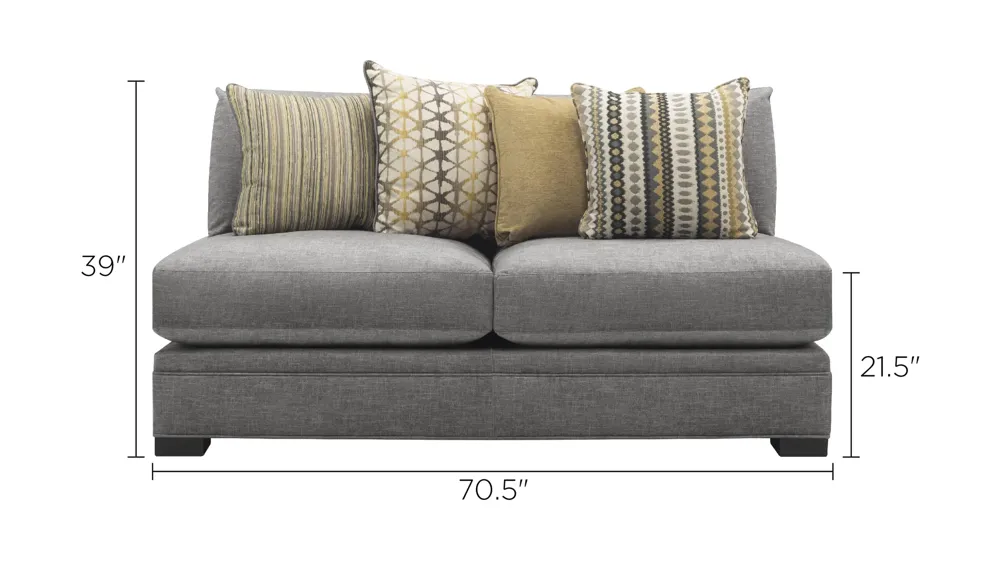 Bayside Armless Loveseat Dimensions
