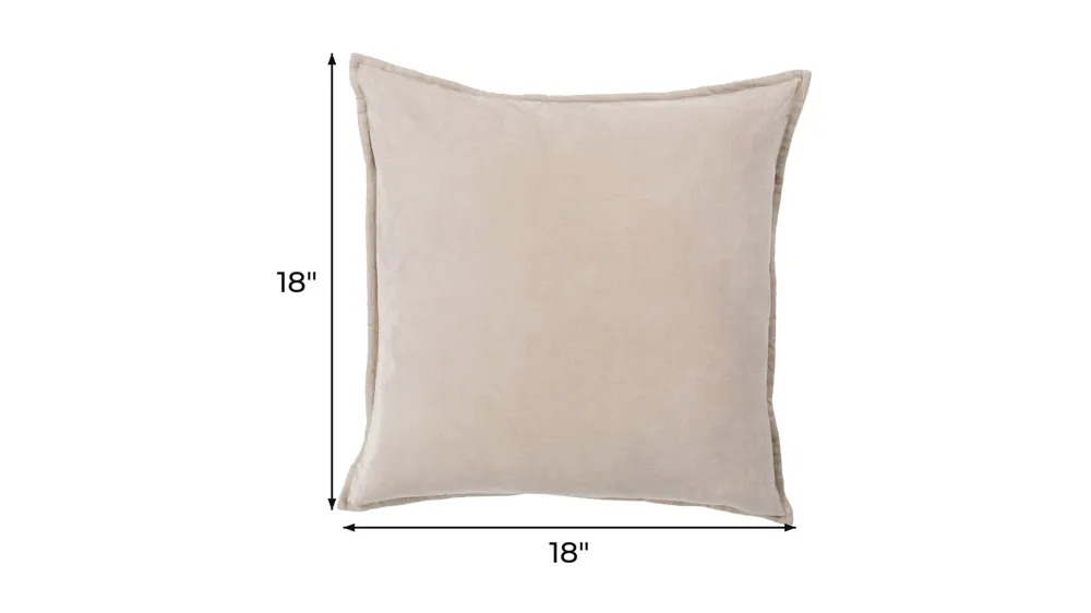 Cotton Velvet 18" Throw Pillow Dimensions