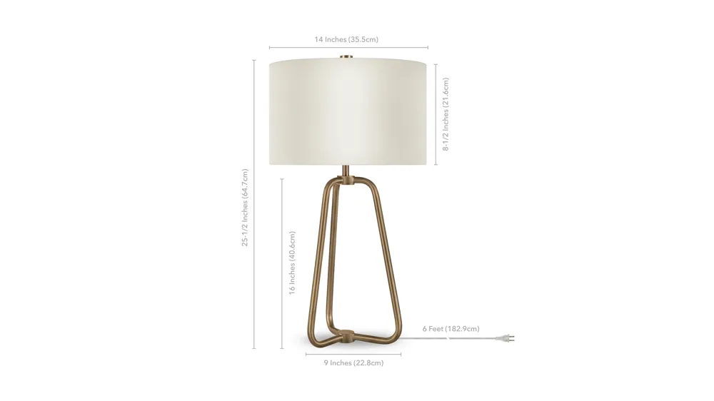Mari Table Lamp Dimensions