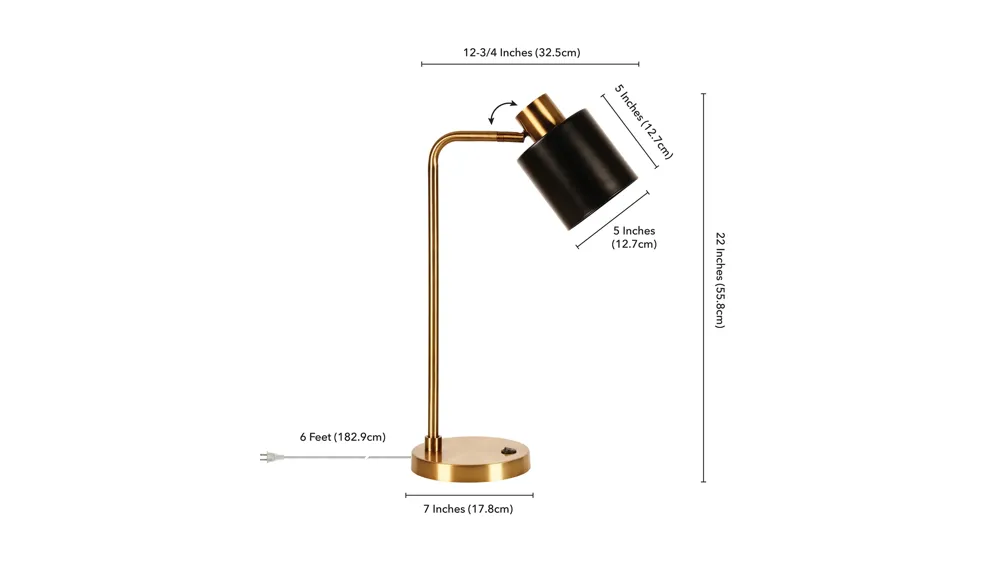 Yadon Table Lamp Dimensions