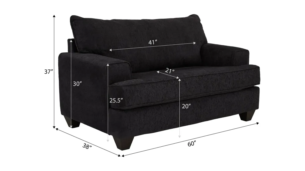 Solara Chair and a Half Dimensions