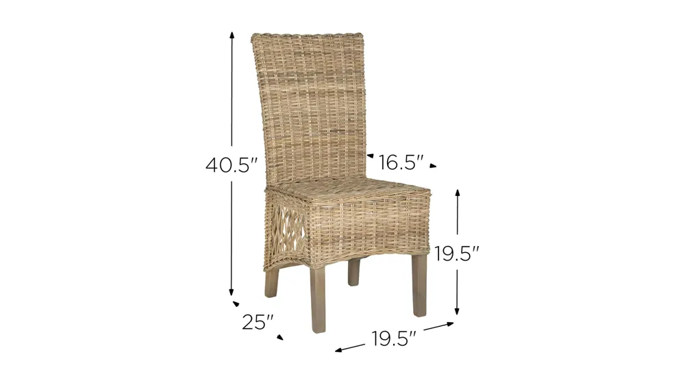 Brit Rattan Dining Chair - Set of 2 Dimensions