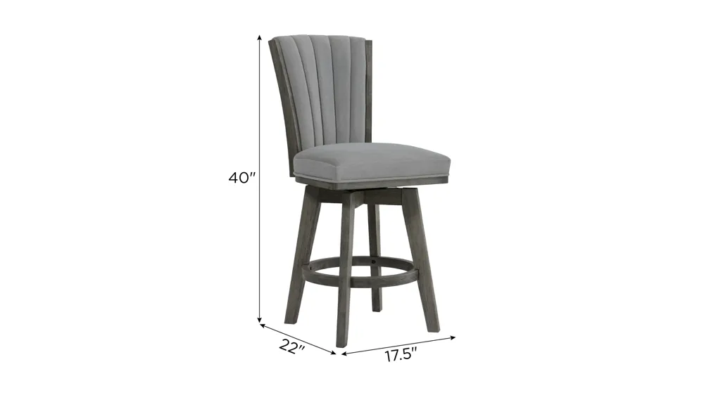 Maximus Counter-Height Swivel Stool Dimensions