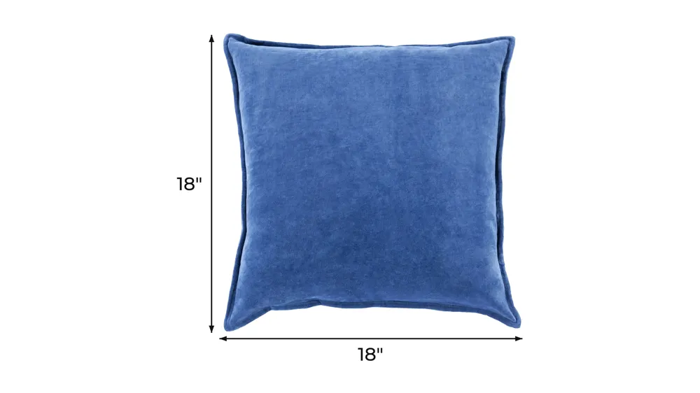 Cotton Velvet 18" Throw Pillow Dimensions