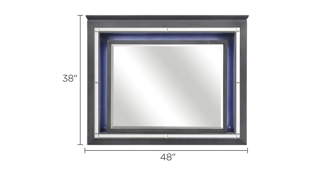 Brambley Mirror w/ LED Lights Dimensions