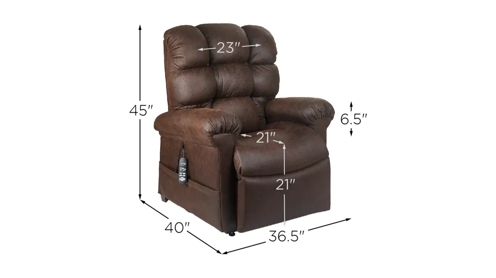 Stellar Comfort Vega Medium Large Recliners Dimensions