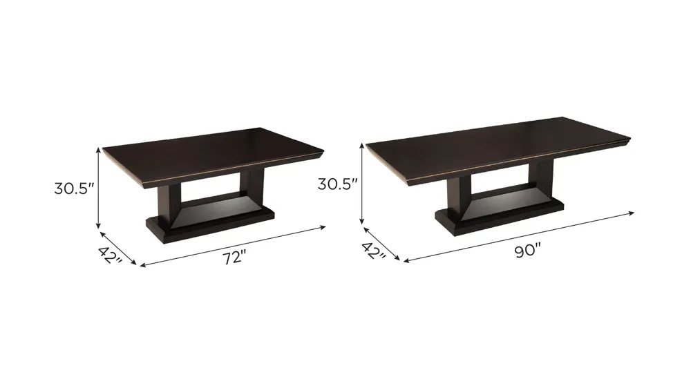 Callister Dining Table w/ Leaf Dimensions