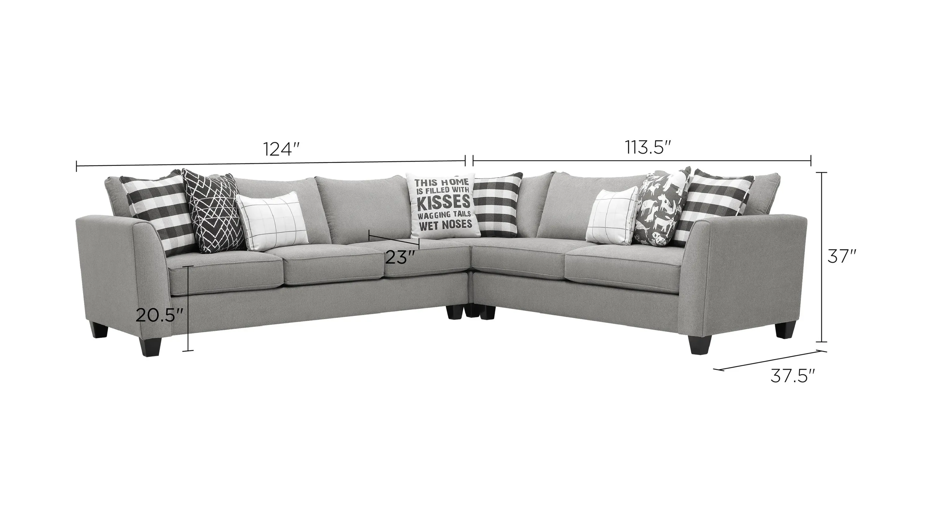 Daine 3-pc. Sectional Sofa | Raymour & Flanigan