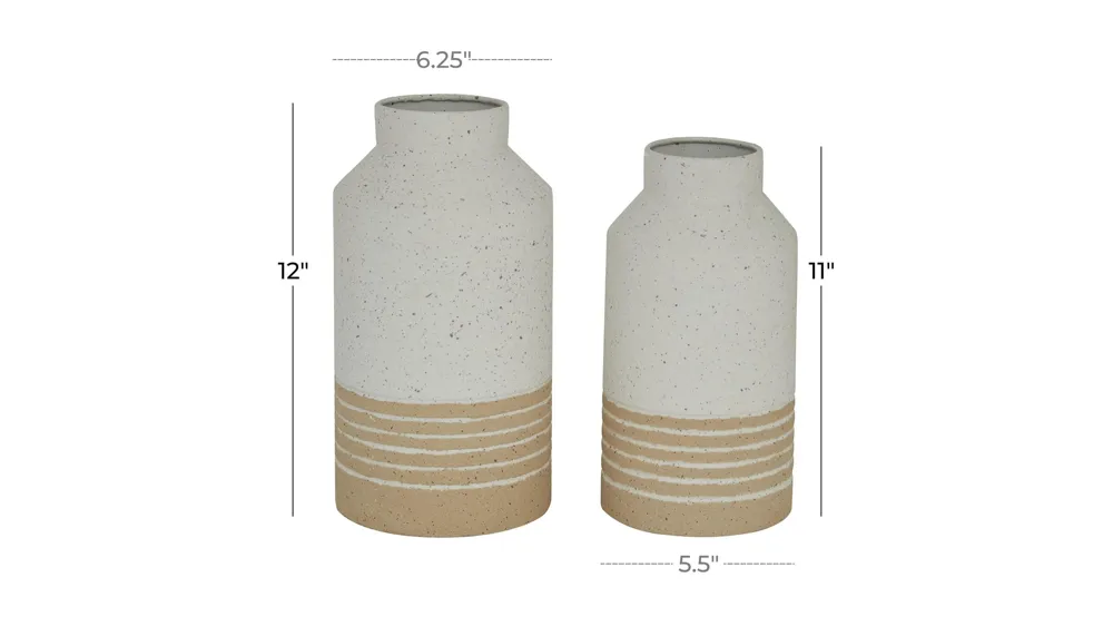Ivy Collection Selfridges Vase Set of 2 Dimensions