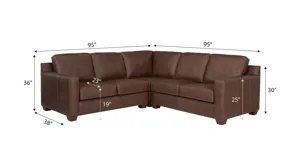 Quinton 3-pc. Leather Sectional | Raymour & Flanigan
