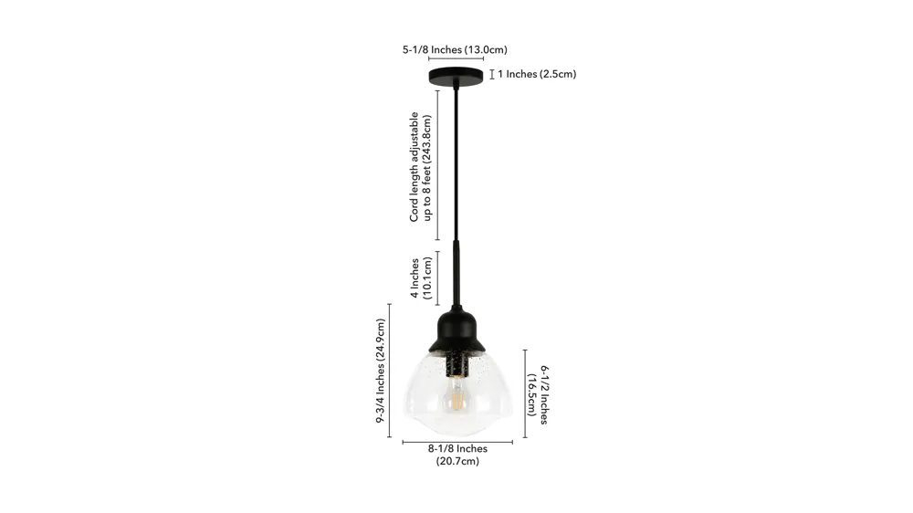 Casey Pendant Dimensions