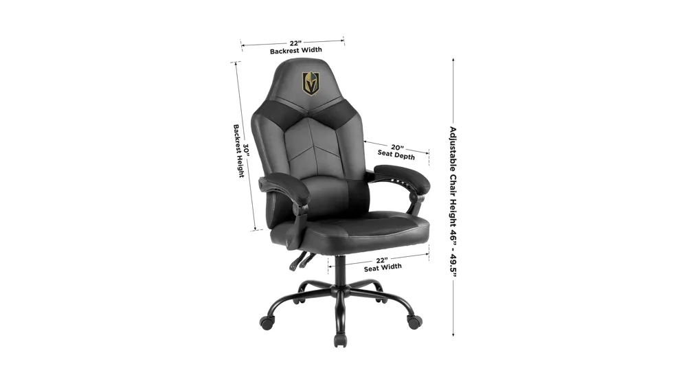 NHL Faux Leather Oversized Gaming Chair Dimensions