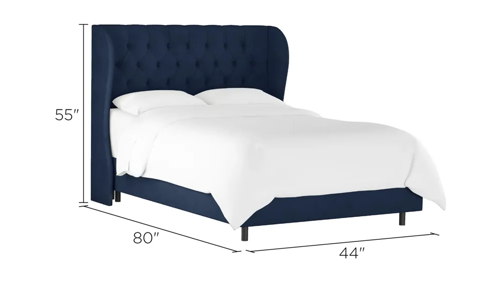 Thayer Wingback Bed Dimensions