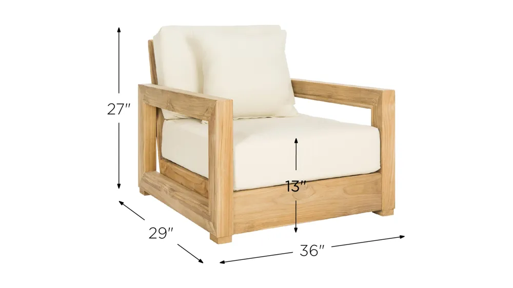 Ashton Teak Armchair Dimensions