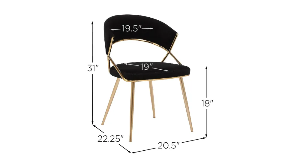 Jie Dining Chairs - Set of 2 Dimensions