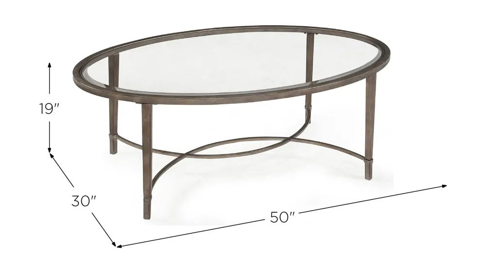 ローテブル コンクリカグTokyo ライトグレー✗アイアン Copia Oval Cocktail Table | Raymour & Flanigan