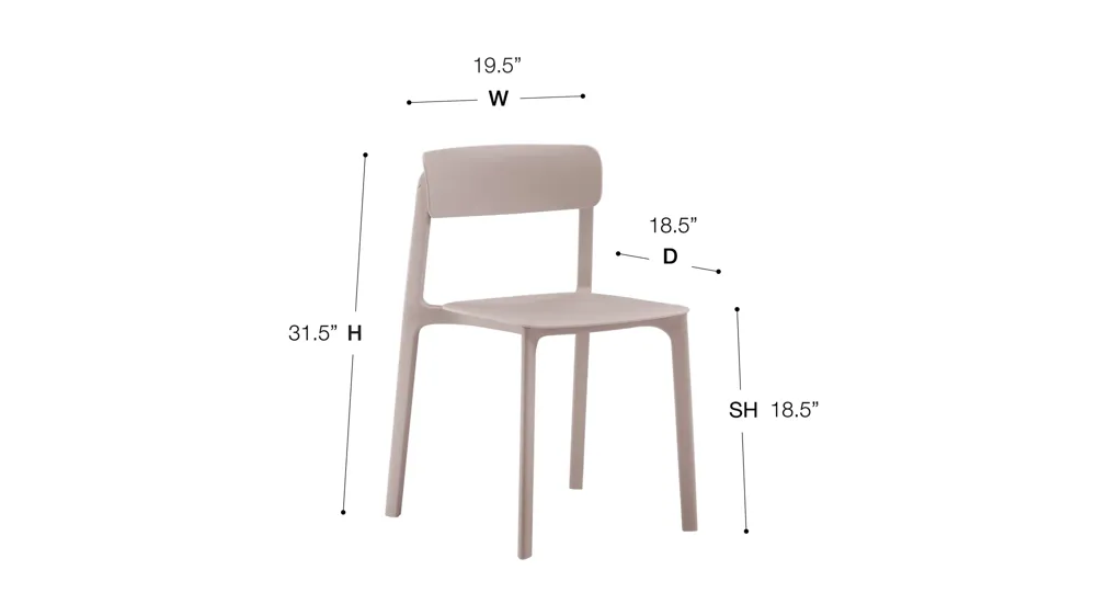 Tibo Side Chair - Set of 2 Dimensions