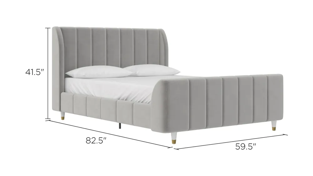 Little Seeds Valentina Upholstered Bed Dimensions