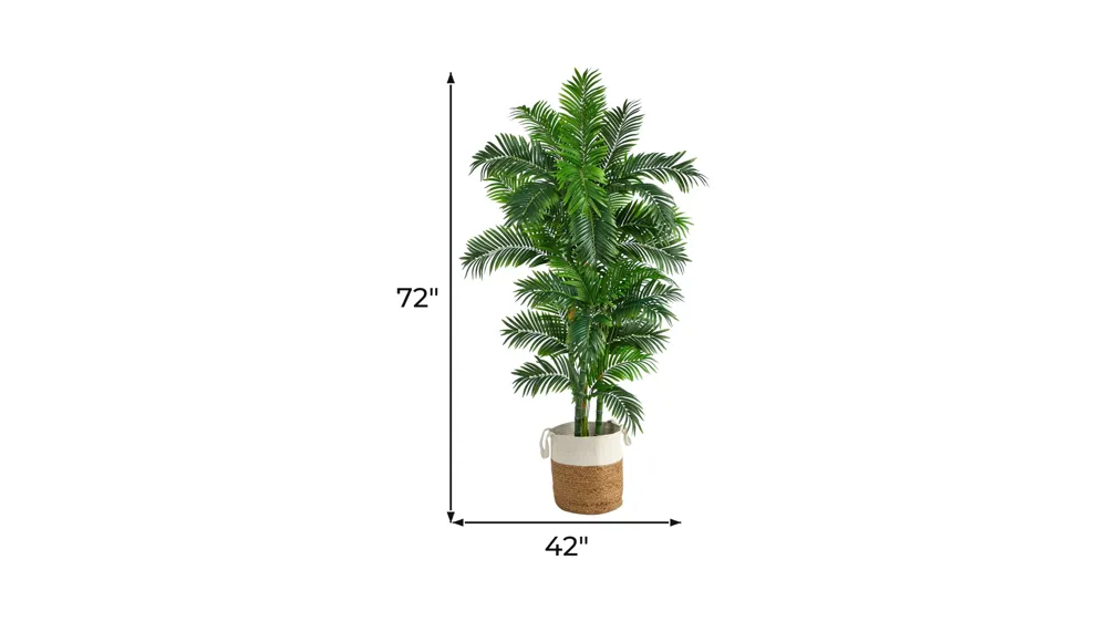 6' Artificial Palm Tree in Planter Dimensions