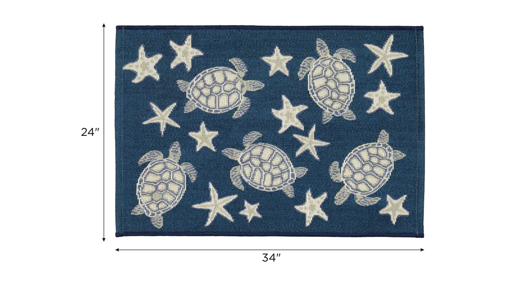 Esencia Turtle And Stars Indoor/Outdoor Mat Dimensions