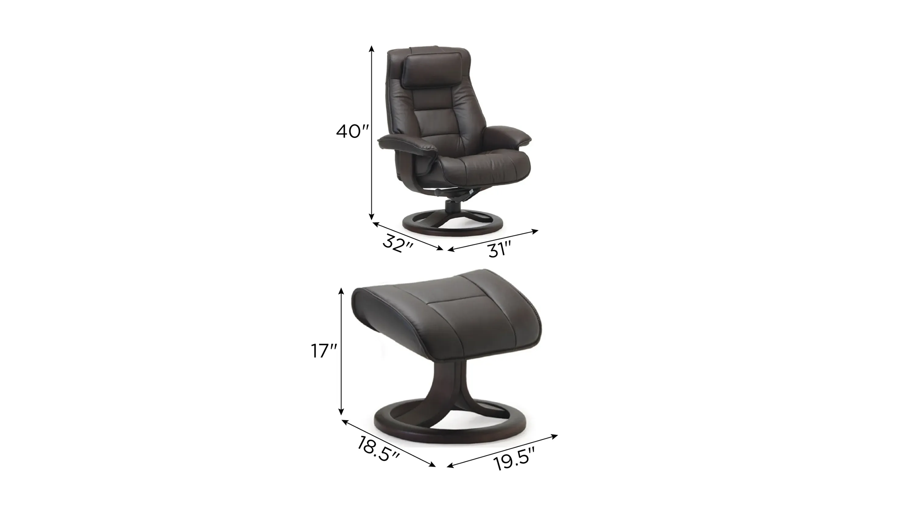 Mustang R Small Recliner and Ottoman | Raymour & Flanigan