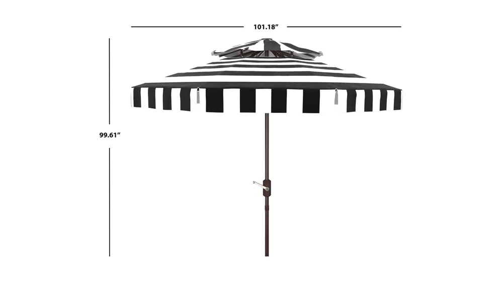 Torin Fashion Line 9 ft Double Top Umbrella Dimensions