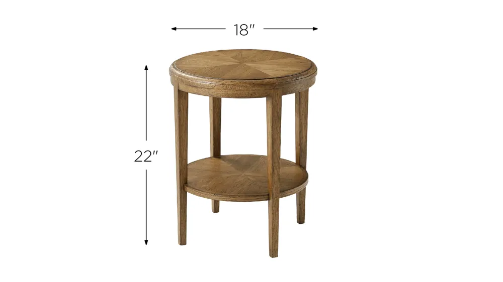 Nova Two Tiered Round Side Table Dimensions