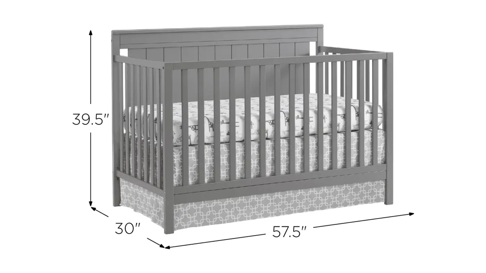 Lazio 4-in-1 Convertible Crib Dimensions