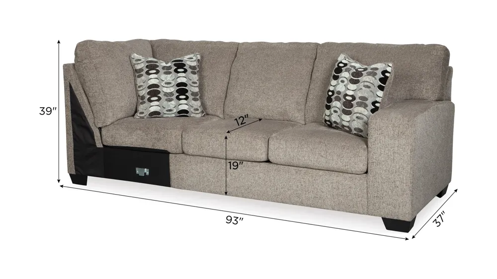 Ballinasloe Right Arm Facing Sofa Dimensions