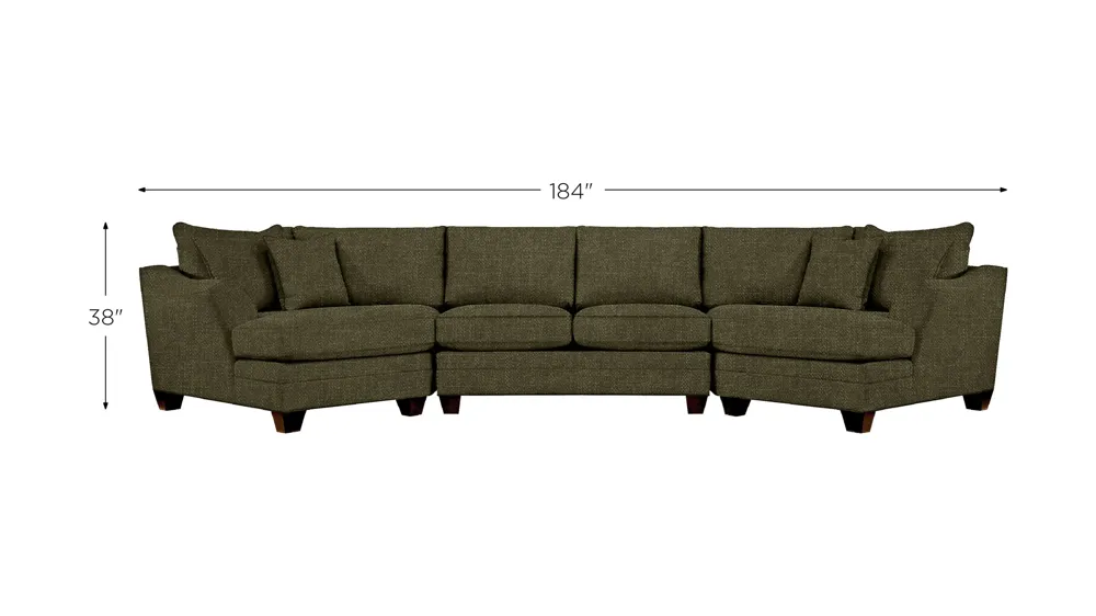Foresthill 3-pc. Symmetrical Cuddler Sectional Sofa Dimensions
