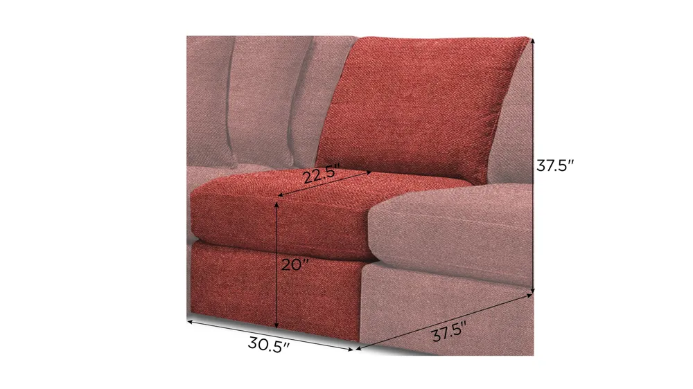 Nappily Armless Chair Dimensions