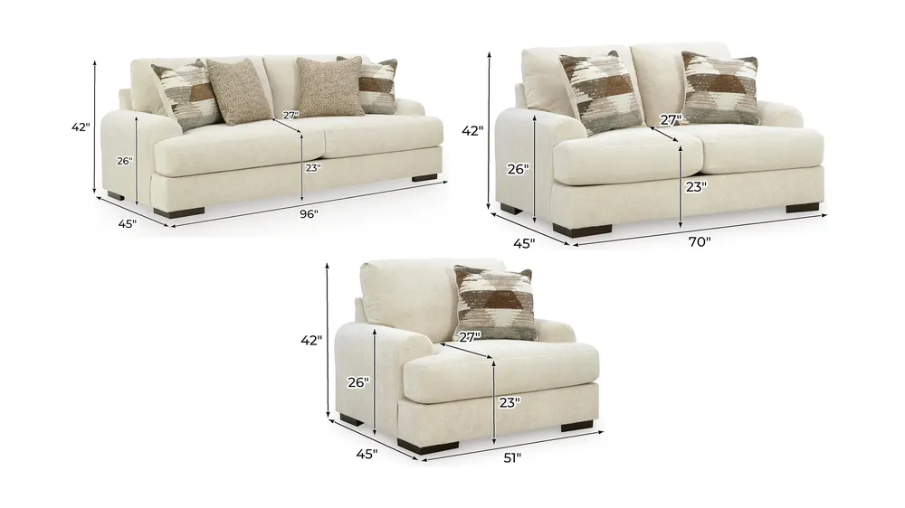 Nolenburg Living Room Set Dimensions