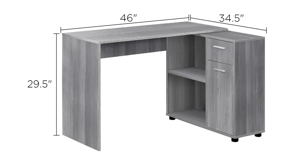 Beresford L-Shaped Computer Desk Dimensions