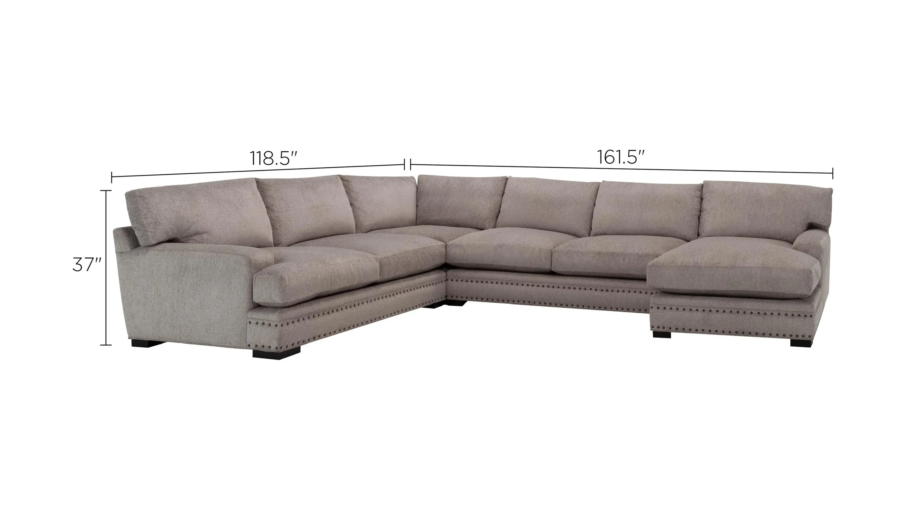 Bayside Chenille 4-pc. Sectional Sofa| Raymour & Flanigan